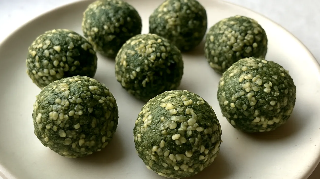 Boules d'énergie aux graines de chanvre et spiruline"