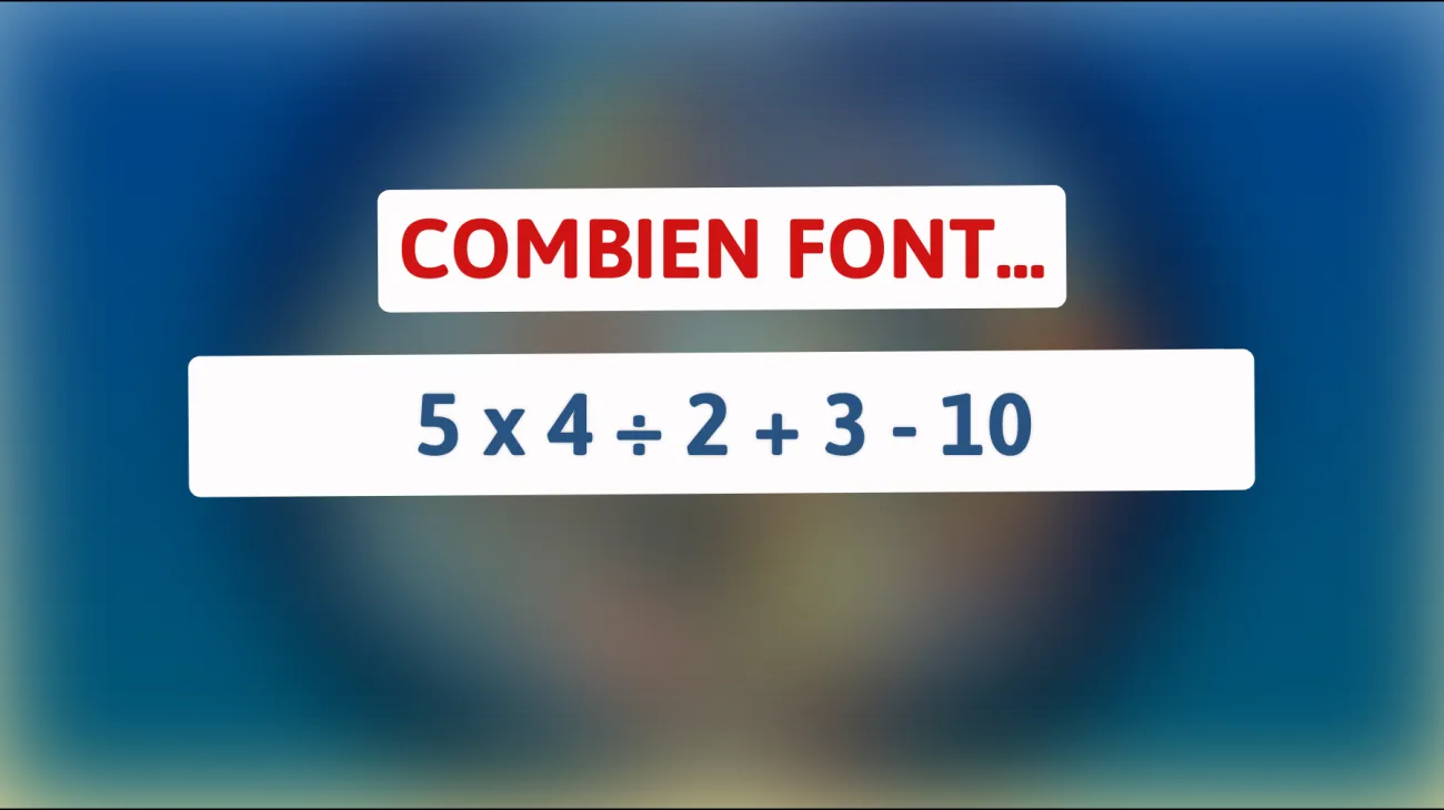 Défiez votre esprit : Pouvez-vous résoudre cette énigme mathématique en un clin d’œil ?"