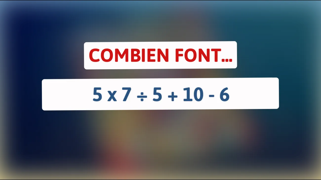 Défiez votre logique : pouvez-vous résoudre cette énigme mathématique simple mais trompeuse ?"