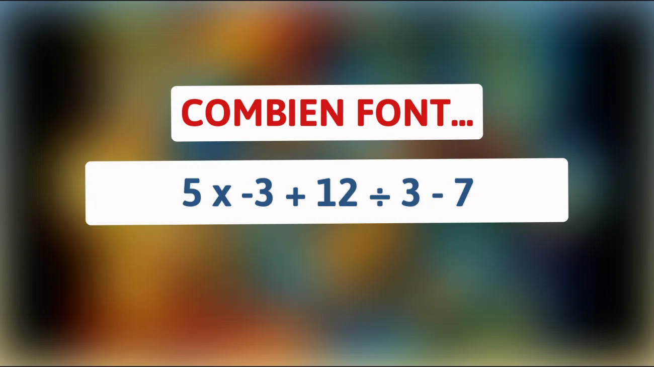 Estimez-vous brillant ? Résolvez cette énigme mathématique complexe !"