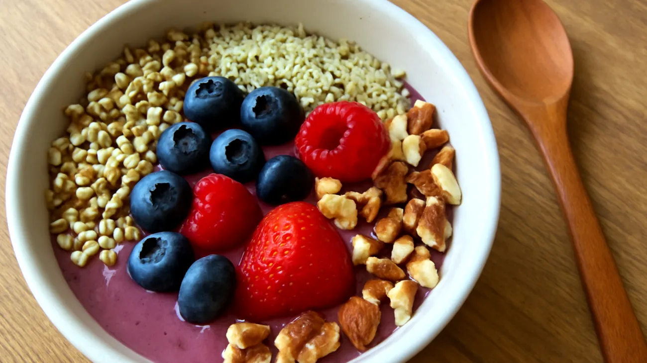 Smoothie bowl au sarrasin germé et graines de chanvre"